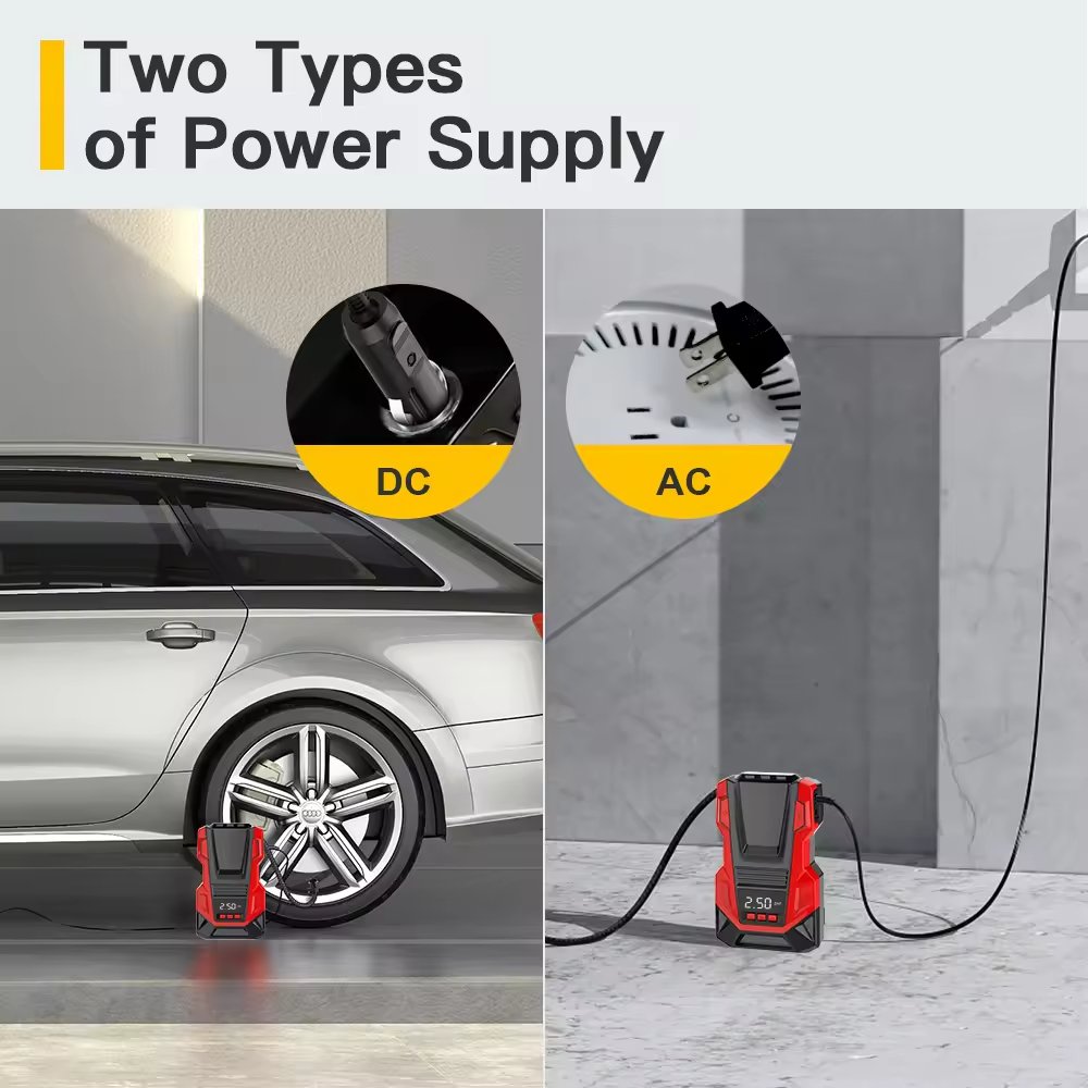 kelylands Auto-Luftpumpe CZK-3666 zwei Arten von Stromversorgungen