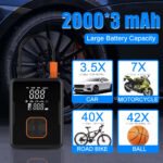 kelylands car air pump CZK-5658 with 6000mAh battery