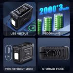 kelylands car air pump CZK-DC08 with 6000mAh battery