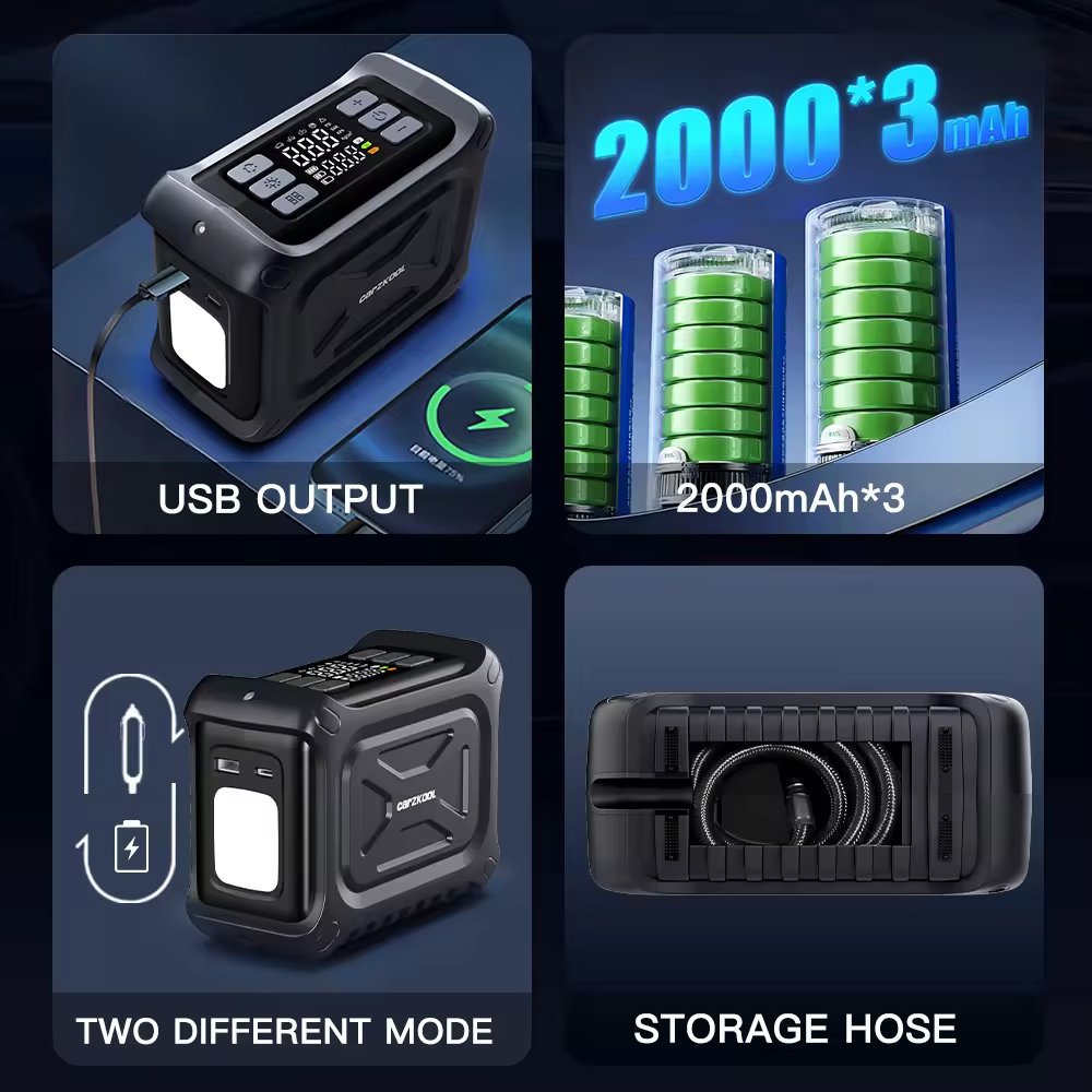 kelylands car air pump CZK-DC08 with 6000mAh battery