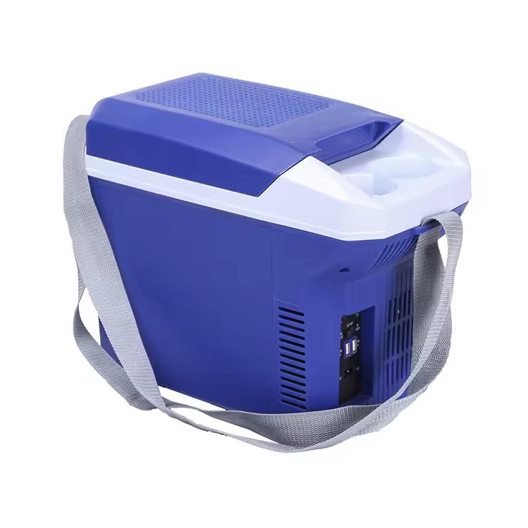 Nevera termoeléctrica kelylands CBP-8L azul con bandolera y carga USB