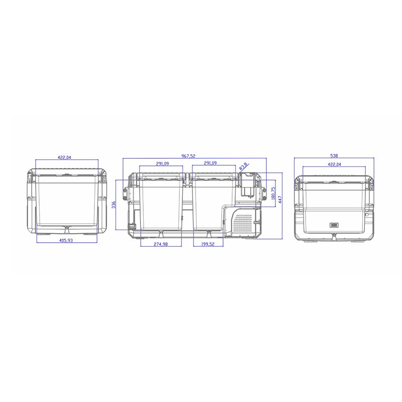 kelylands Kompressor Autokühlschrank C056-072 Größe
