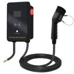 النوع 2 (IEC 62196-2) شاحن كهربائي منزلي للمركبات الكهربائية من النوع 2 (IEC 62196-2) بقوة 32 أمبير و7 كيلوواط مزود بشاشة LCD