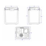 Caja refrigeradora termoeléctrica kelylands CBP-25L-C tamaños