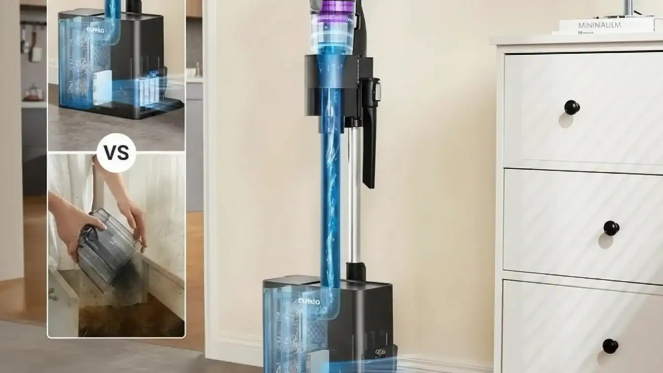 Bladeless vacuum cleaner with car accessory for efficient home and vehicle cleaning.