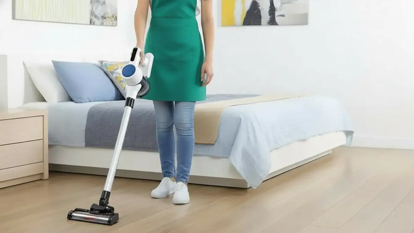 Leistungsstarker Handstaubsauger für die Reinigung zu Hause, vielseitiger kabelloser Stabstaubsauger, leichtes Design, kabellos, tragbar, effizient.