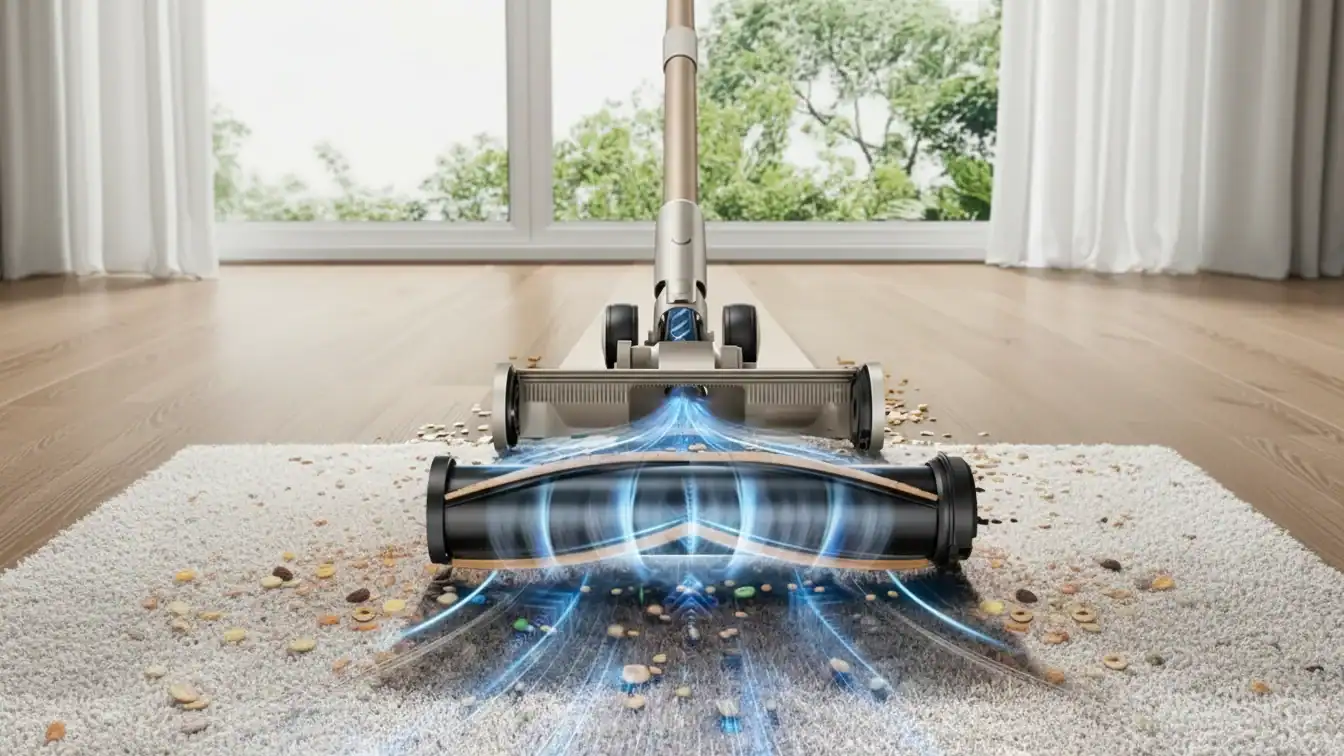 aspirateur domestique avec une grande puissance d'aspiration, portable et efficace.