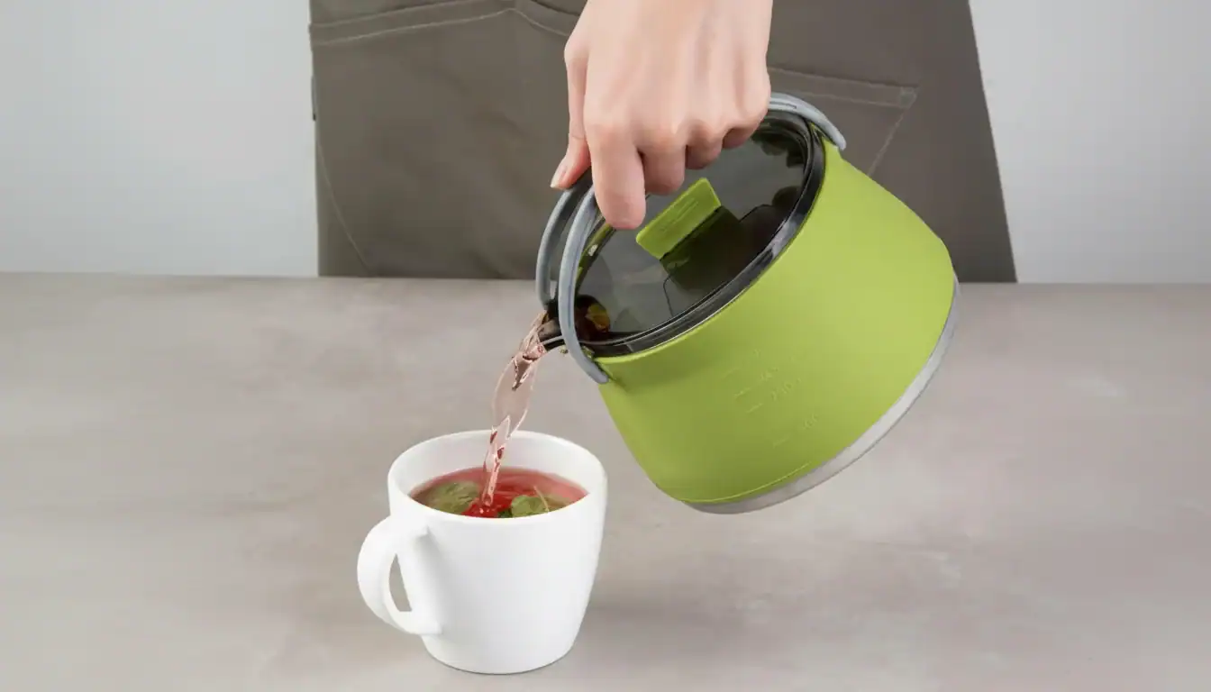 KelyLands Car Accessory - Green Electric Kettle for Travel and Home Use.