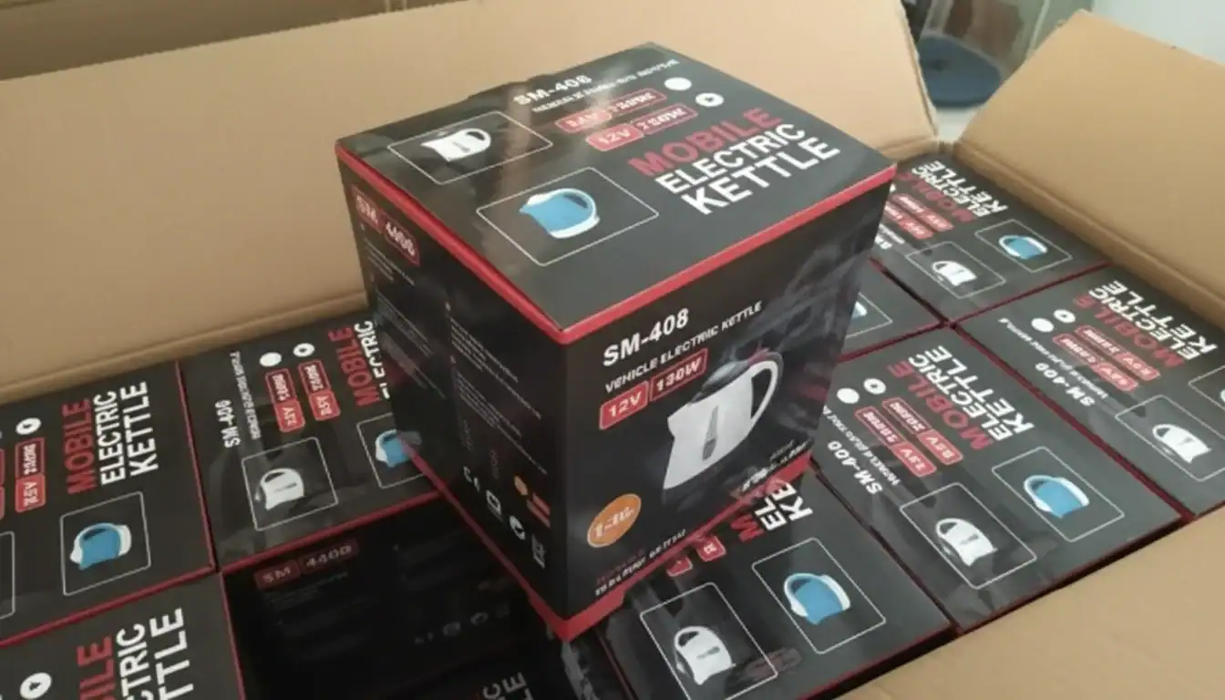 Car electric kettle for travel and on-the-go use, compact and portable.