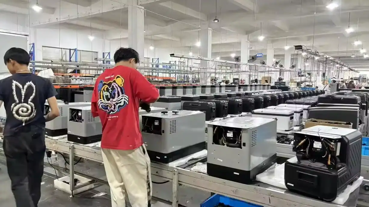 Quality 3D printers in a manufacturing facility for car accessories.