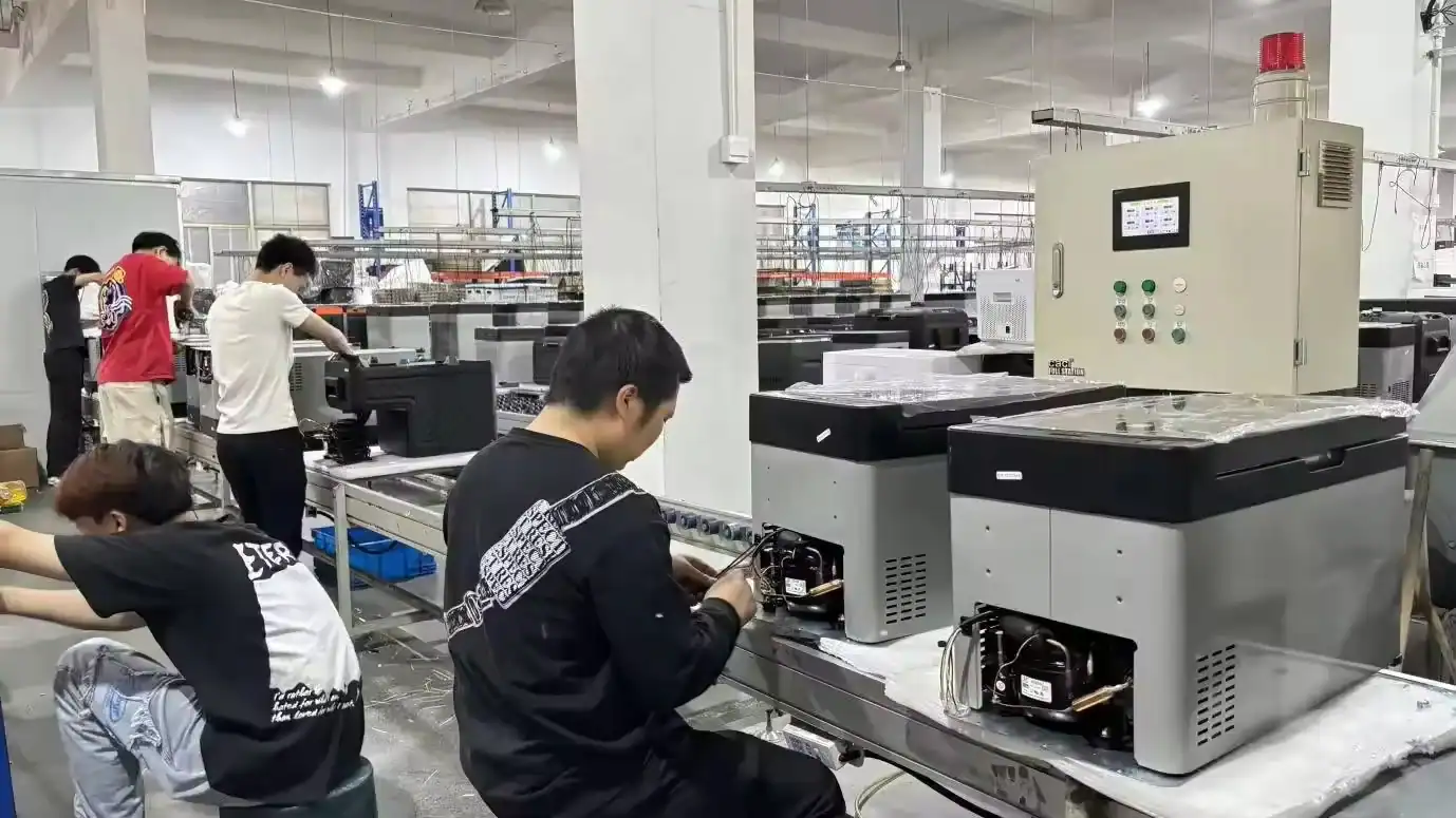 Quality car accessory manufacturing in a modern factory setting.